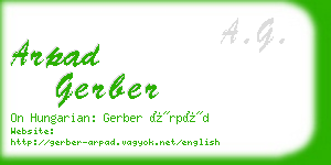 arpad gerber business card